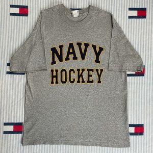 Vintage Navy Hockey short sleeve tee shirt